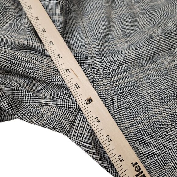 Babaton Womens Atelier Plaid Conan Crop Pants 6 Gray Academia Pull On High-Rise - Picture 11 of 11